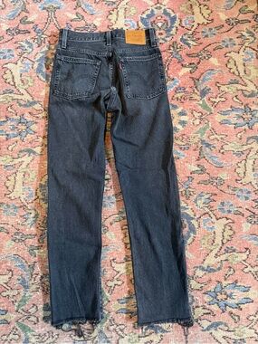 Levi's Black Wedgie Straight-Leg Jeans, size 23